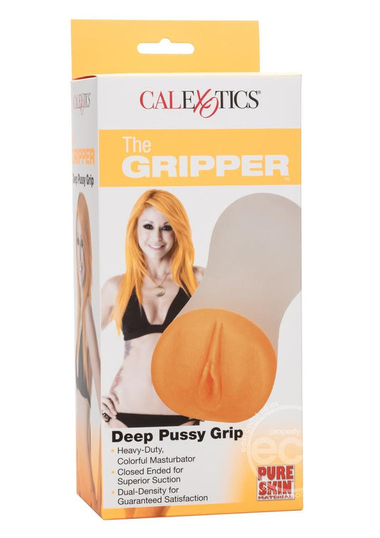 The Gripper Deep Pussy Grip Masturbator - Pussy - Orange