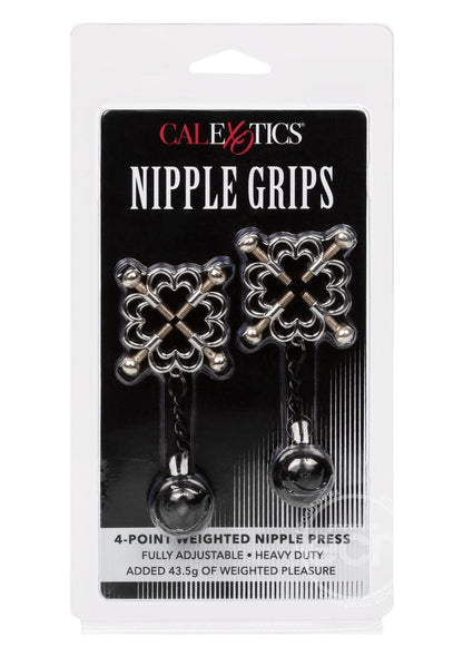 Nipple Grips 4-Point Weighted Nipple Press - Silver/Black