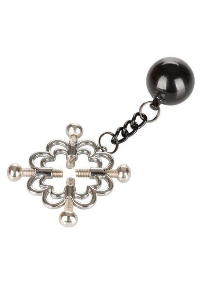 Nipple Grips 4-Point Weighted Nipple Press - Silver/Black