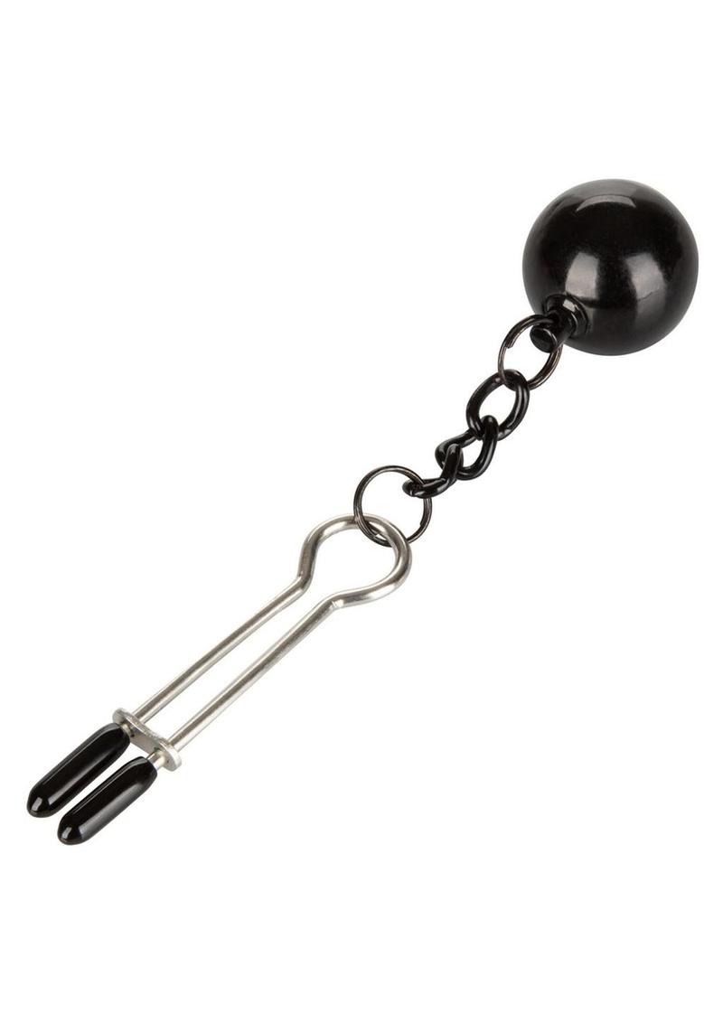 Nipple Grips Weighted Tweezer Nipple Clamps - Silver/Black