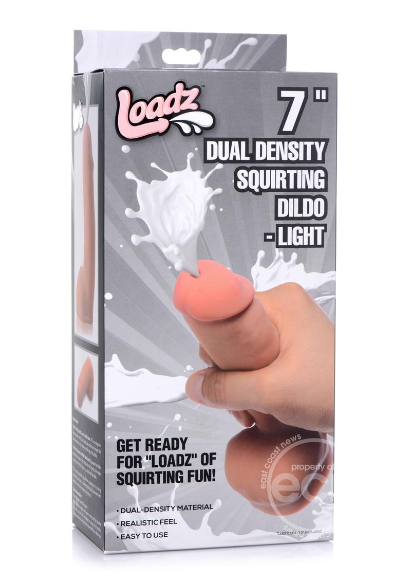 Loadz Dual Density Squirting Dildo 7in - Vanilla