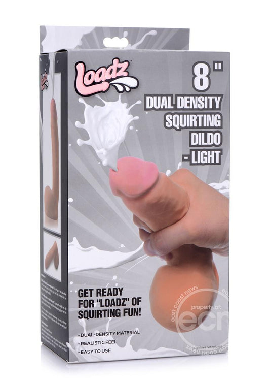 Loadz Dual Density Squirting Dildo 8in - Vanilla