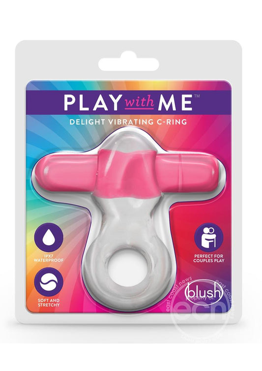 Play with Me Delight Vibrating Cock Ring - Pink