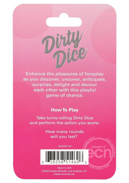 Jelique Dirty Dice Foreplay Couples Game