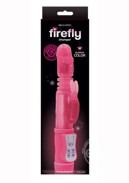 Firefly Thumper Glow In The Dark Thrusting & Rotating Rabbit - Pink