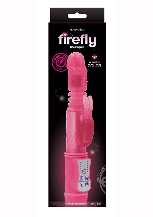 Firefly Thumper Glow In The Dark Thrusting & Rotating Rabbit - Pink