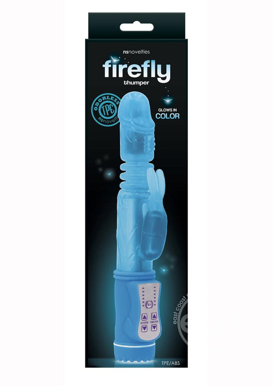 Firefly Thumper Glow In The Dark Thrusting & Rotating Rabbit - Blue