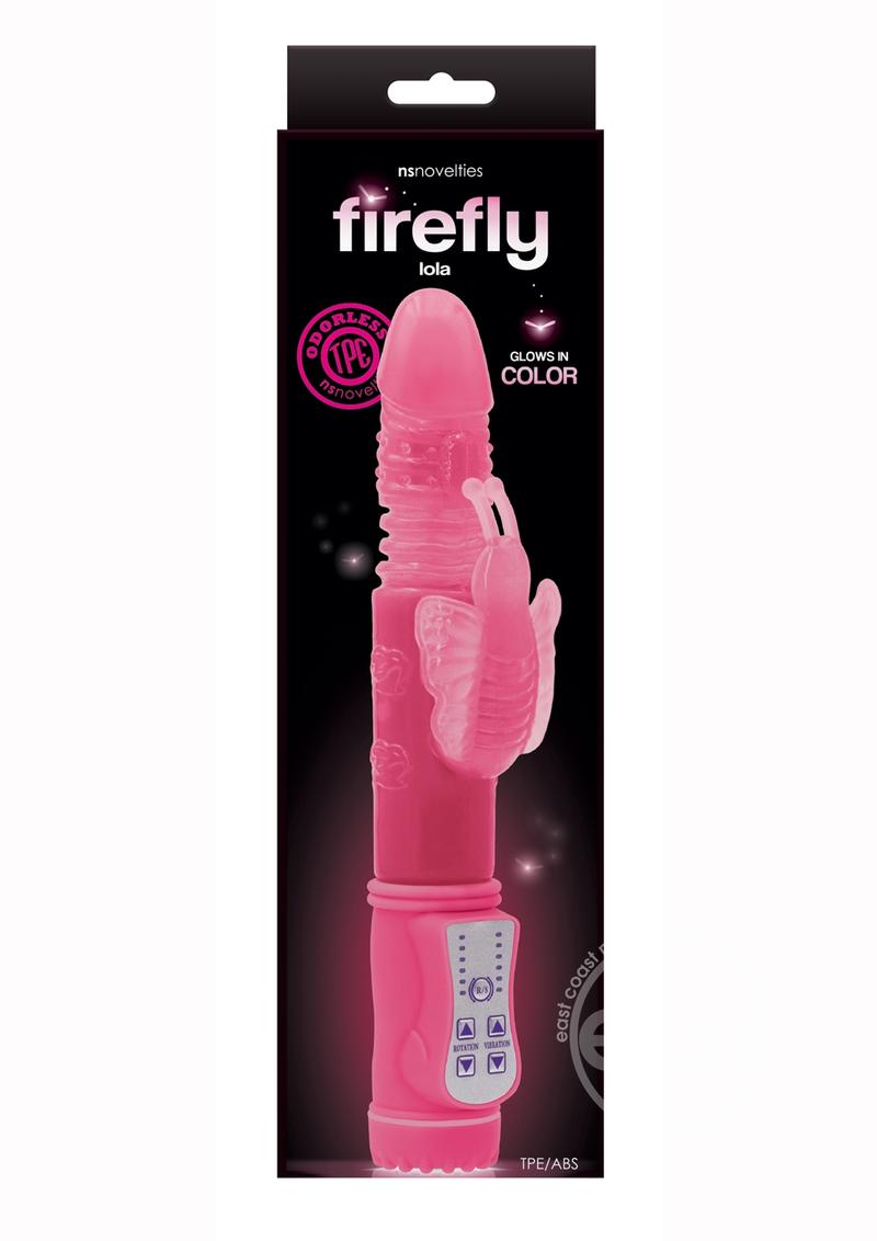 Firefly Lola Glow In The Dark Thrusting & Rotating Rabbit - Pink