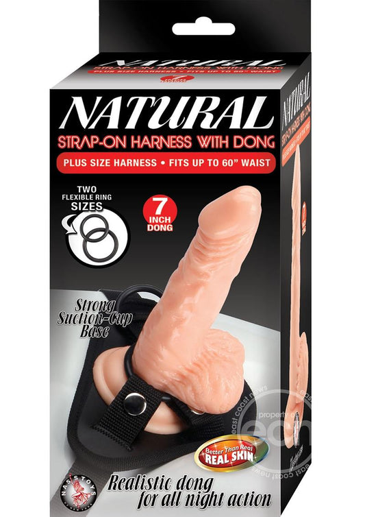 Natural Strap-On Harness with Dong 7in - Vanilla