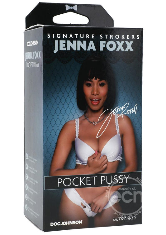 Signature Strokers Jenna Foxx Ultraskyn Pocket Masturbator - Pussy - Chocolate