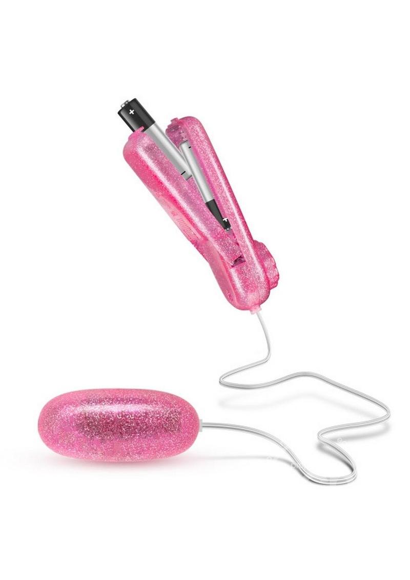 B Yours Glitter Power Bullet Vibrator with Remote Control - Pink