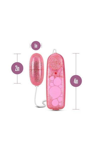 B Yours Glitter Power Bullet Vibrator with Remote Control - Pink