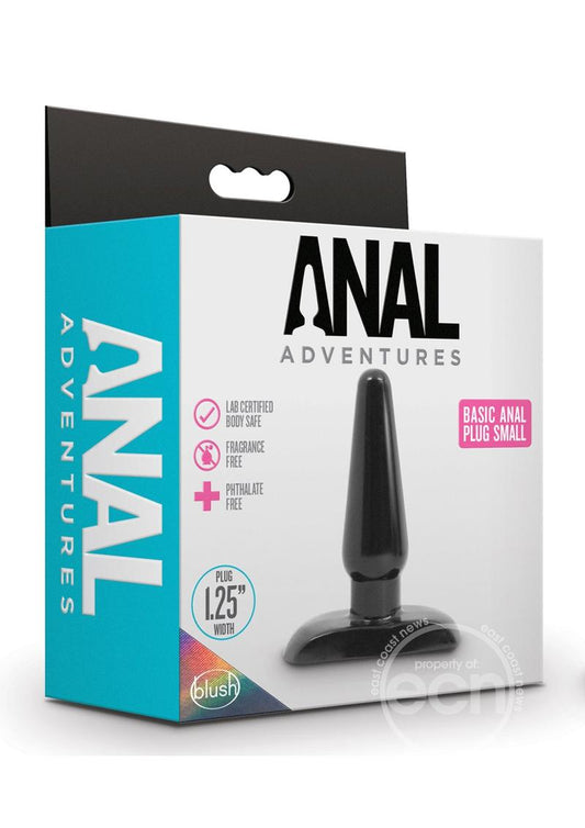 Anal Adventures Basic Anal Plug - Small - Black