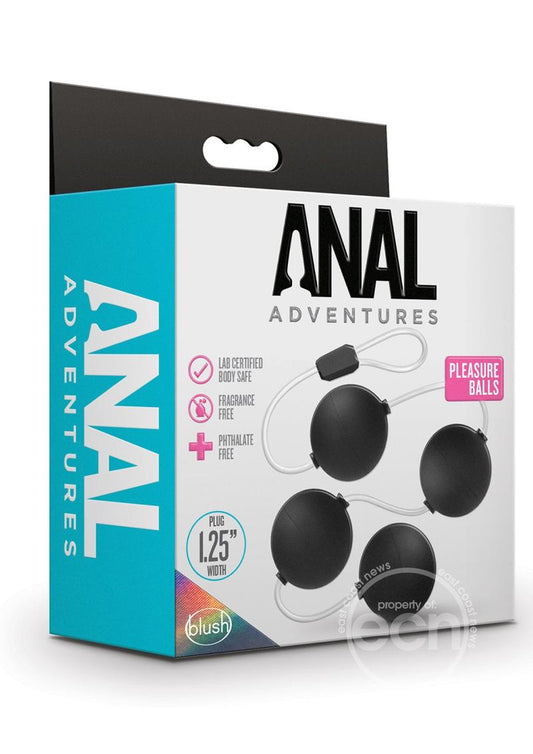 Anal Adventures Pleasure Balls - Black