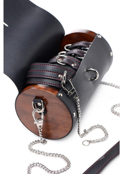 Master Series Kinky Clutch Bondage Set with Carrying Case - Black/Brown