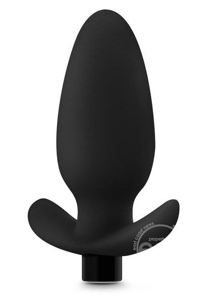 Anal Adventure Platinum Silicone Vibrating Saddle Plug - Black