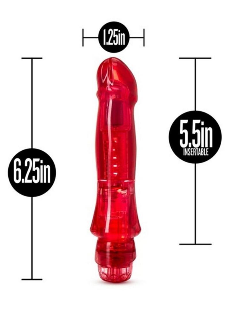 Naturally Yours Salsa Vibrating Dildo 6.75in - Red