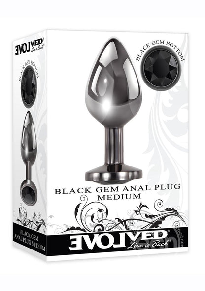 Black Gem Anal Plug - Medium