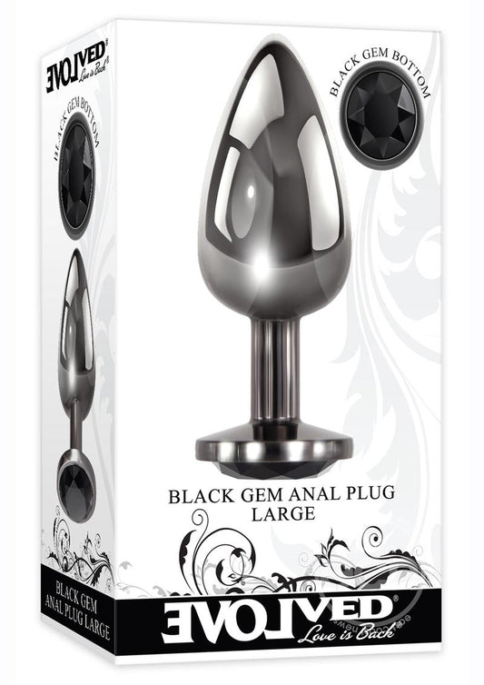 Black Gem Anal Plug - Large