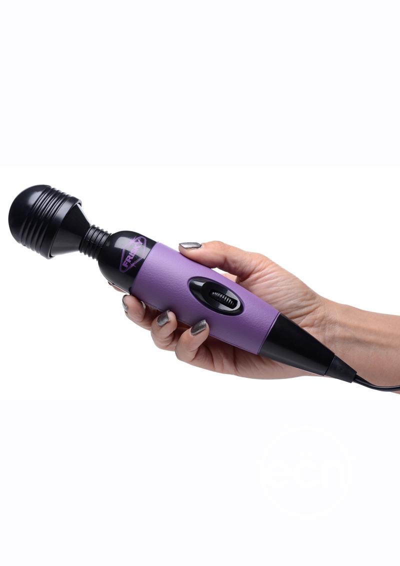 Frisky Playful Pleasure Plug In Wand Massager- Purple