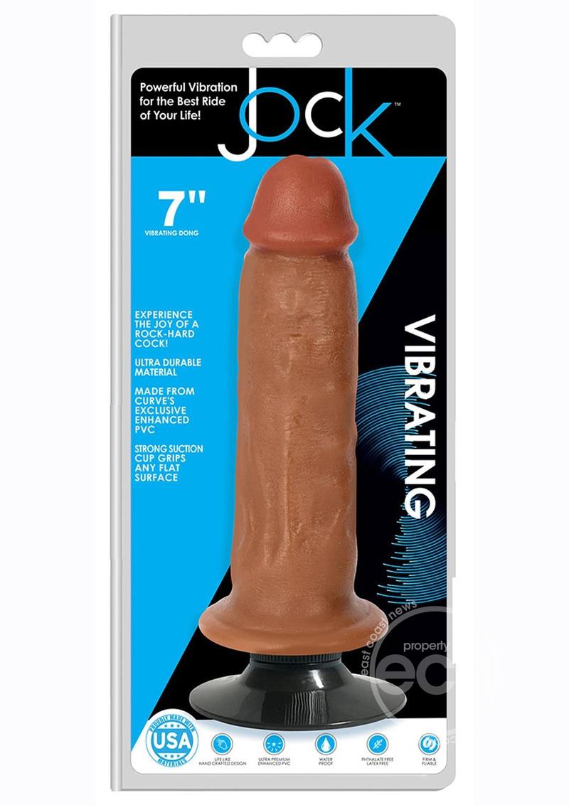 JOCK Vibrating Dildo 7in - Caramel