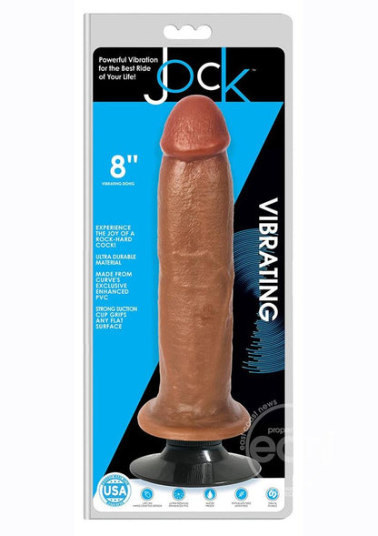 JOCK Vibrating Dildo 8in - Caramel