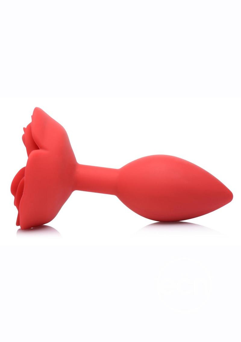 Master Series Booty Bloom Silicone Rose Anal Plug - Large - Red