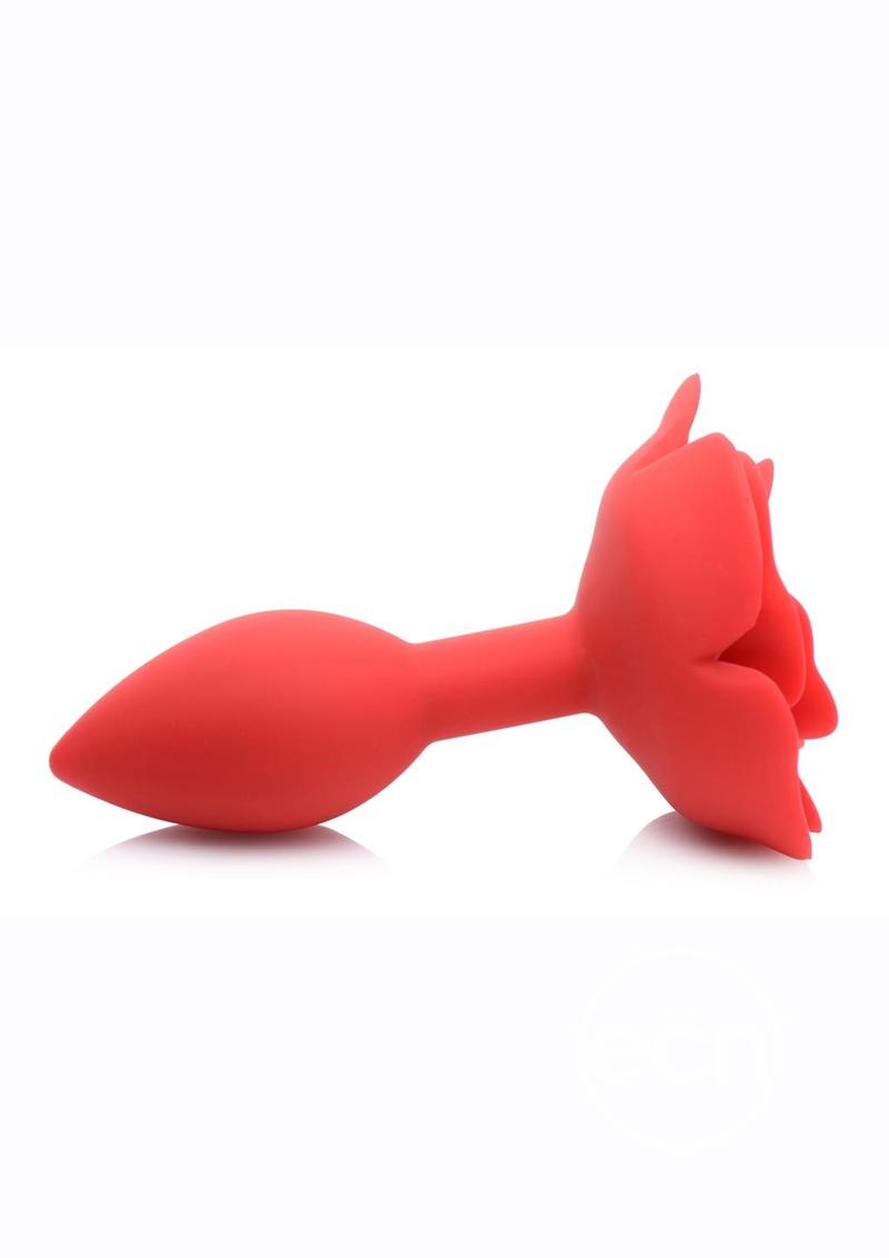 Master Series Booty Bloom Silicone Rose Anal Plug - Medium - Red