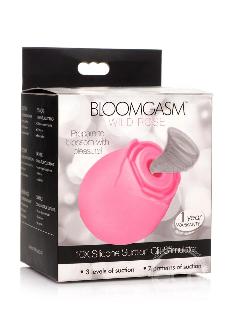 Inmi Bloomgasm Rose 10X Silicone Rechargeable Clitoral Stimulator - Pink