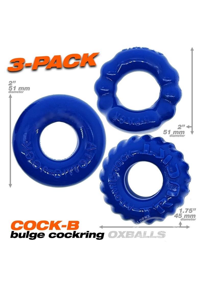 Oxballs Bonemaker Cock Ring Kit (3 pack) - Pool Blue