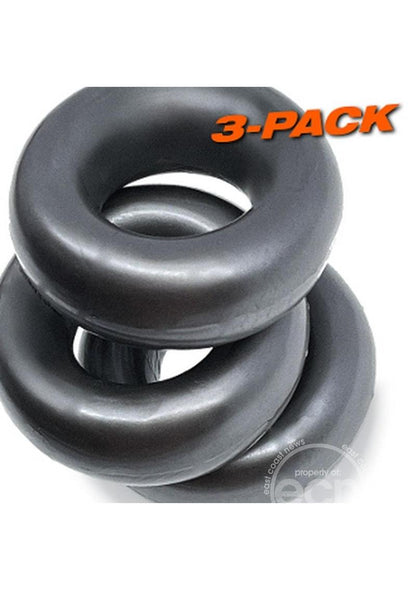 Oxballs Fat Willy Jumbo Cock Ring (3 pack) - Steel