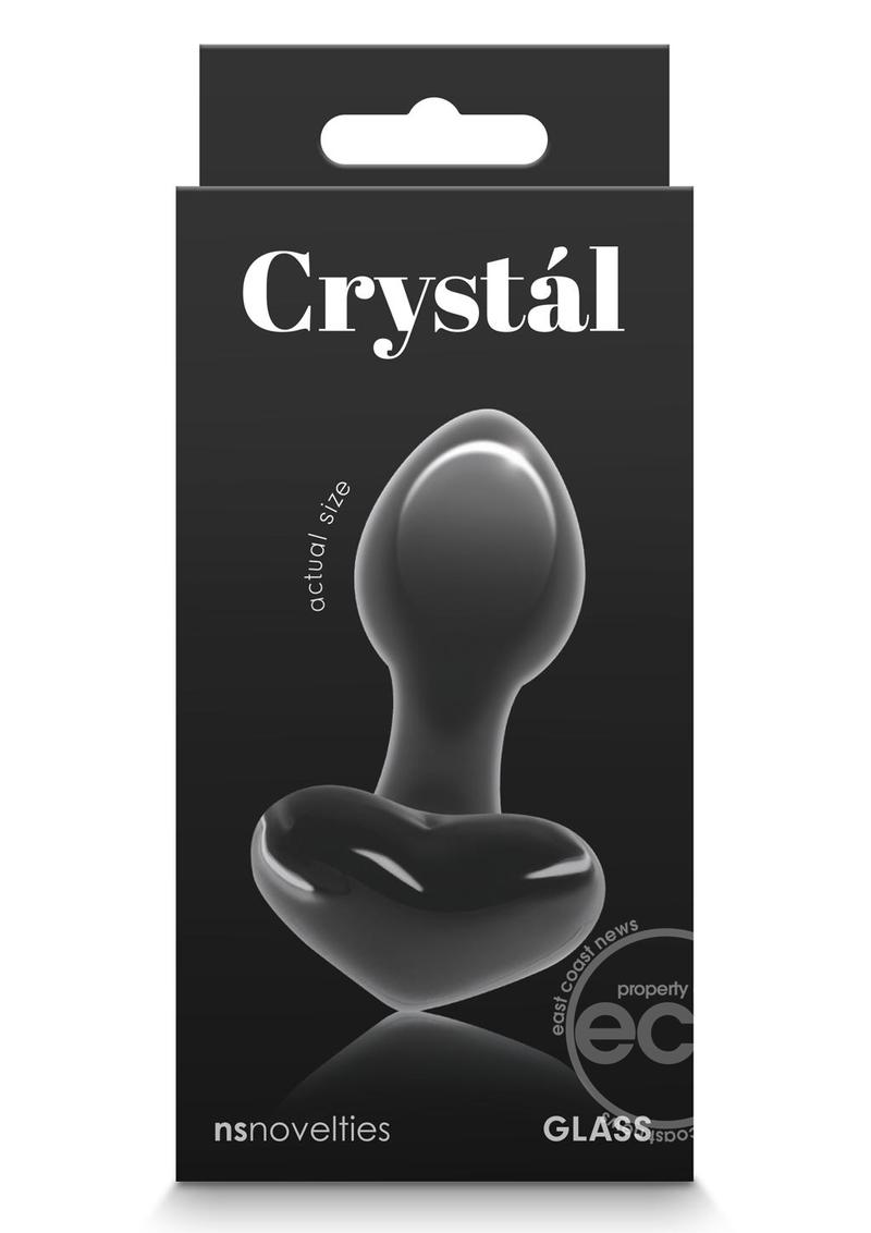 Crystal Premium Glass Heart Probe - Black