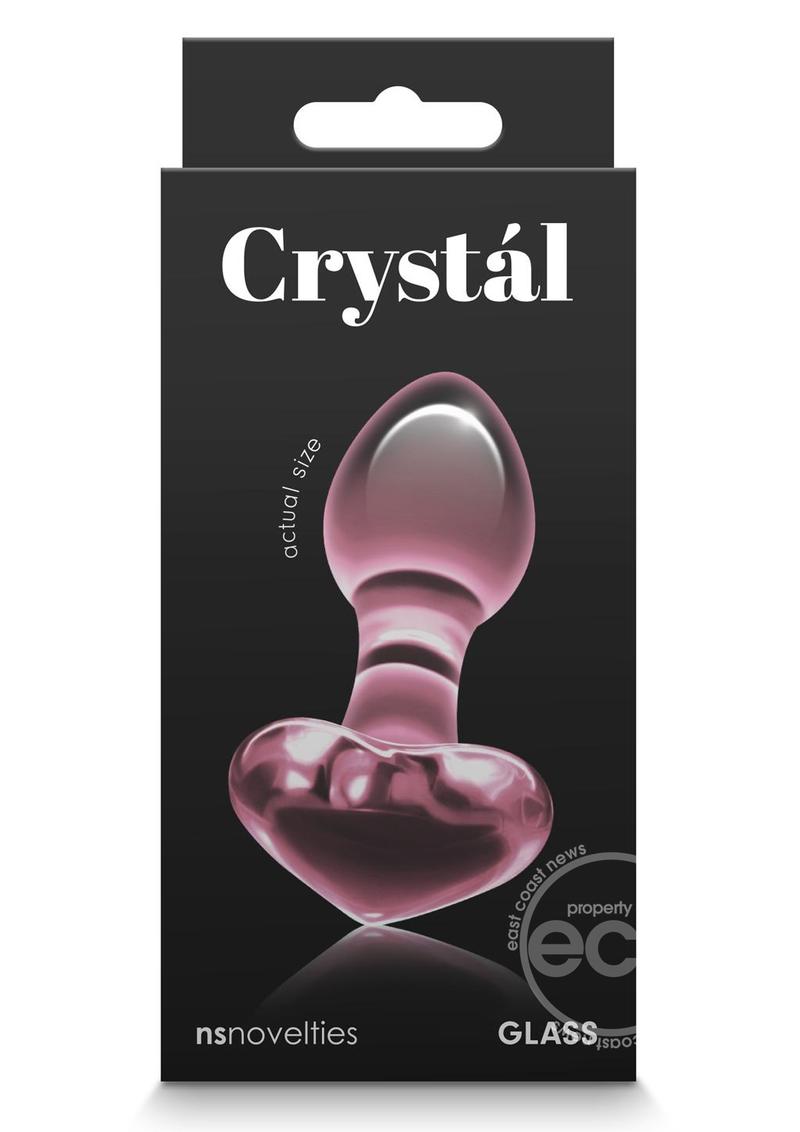 Crystal Premium Glass Heart Probe - Pink