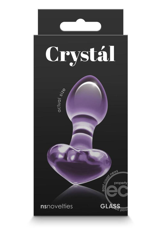 Crystal Premium Glass Heart Probe - Purple