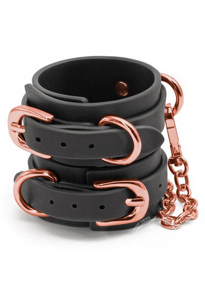 Bondage Couture Wrist Cuffs - Black