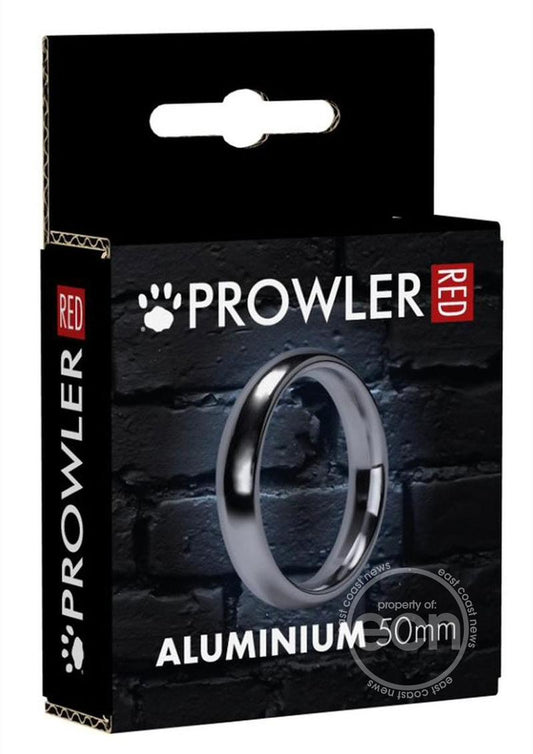 Prowler Red Aluminum Cock Ring 50mm - Silver