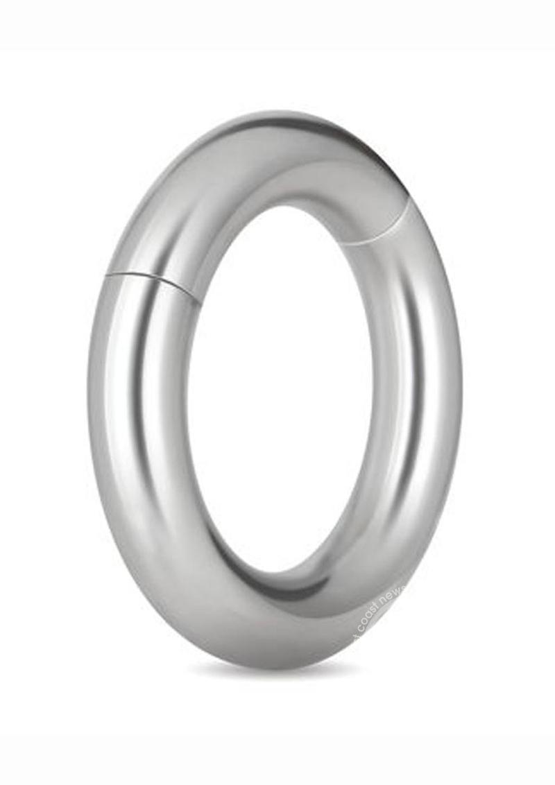 Prowler Red Stainless Steel Magnetic Cock Ring 38mm - Silver