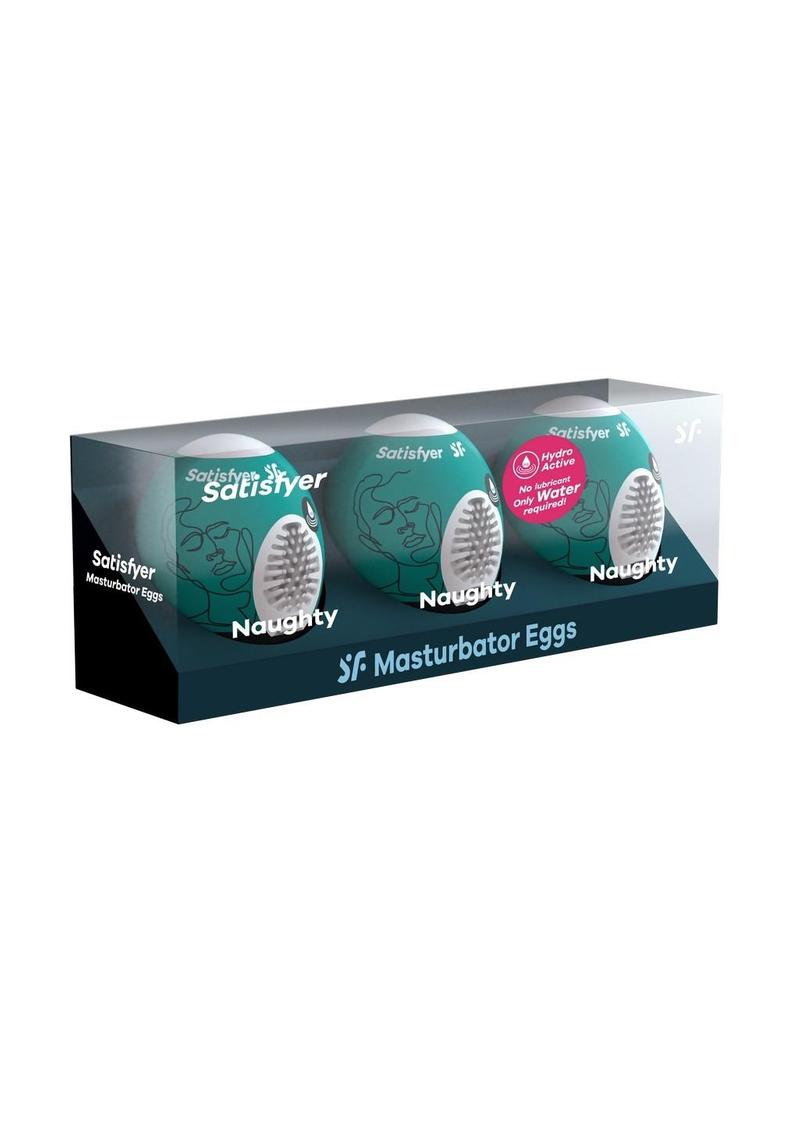 Satisfyer Masturbator Egg 3 Pack Set (Naughty) - Green