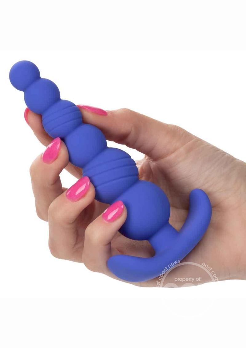 Cheeky X-6 Beads Silicone Anal Probe - Blue