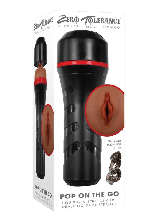 Zero Tolerance Pop On The Go Realistic Vagina Stroker - Chocolate