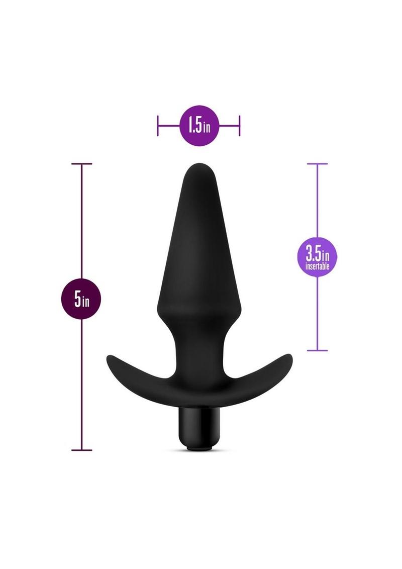 Anal Adventures Platinum Silicone Vibrating Plug - Black