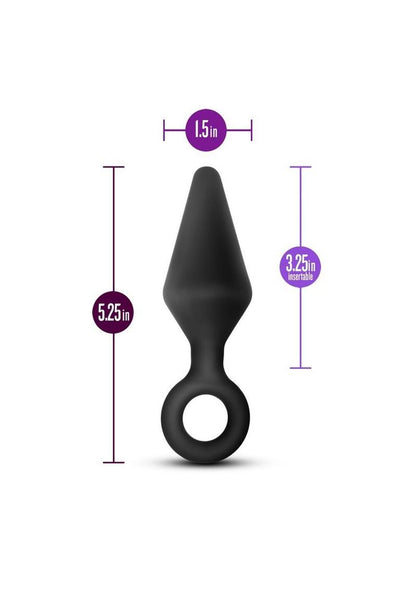 Anal Adventures Platinum Loop Plug - Large - Black