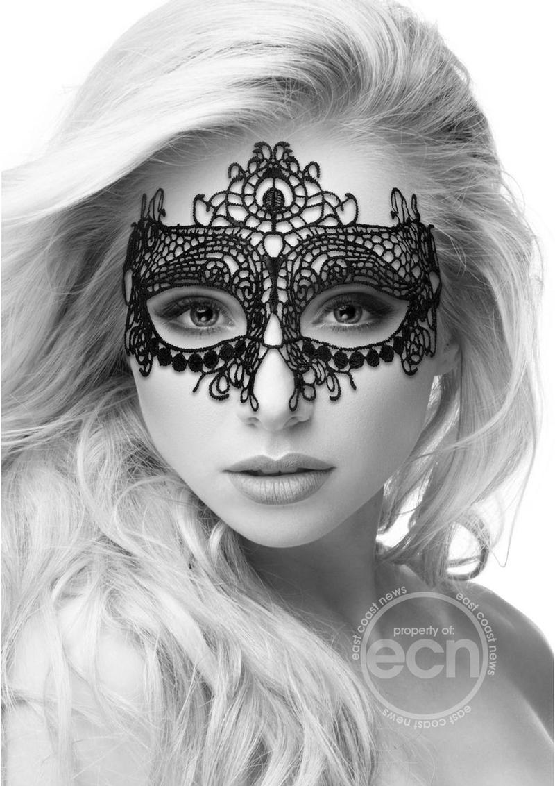 Ouch! Lace Eye-Mask Queen - Black