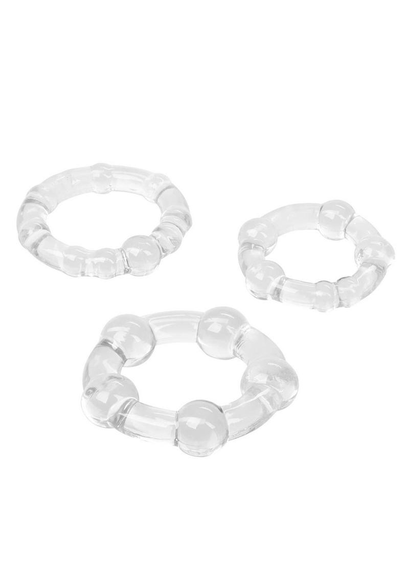 Island Rings Cock Rings (3 piece set) - Clear