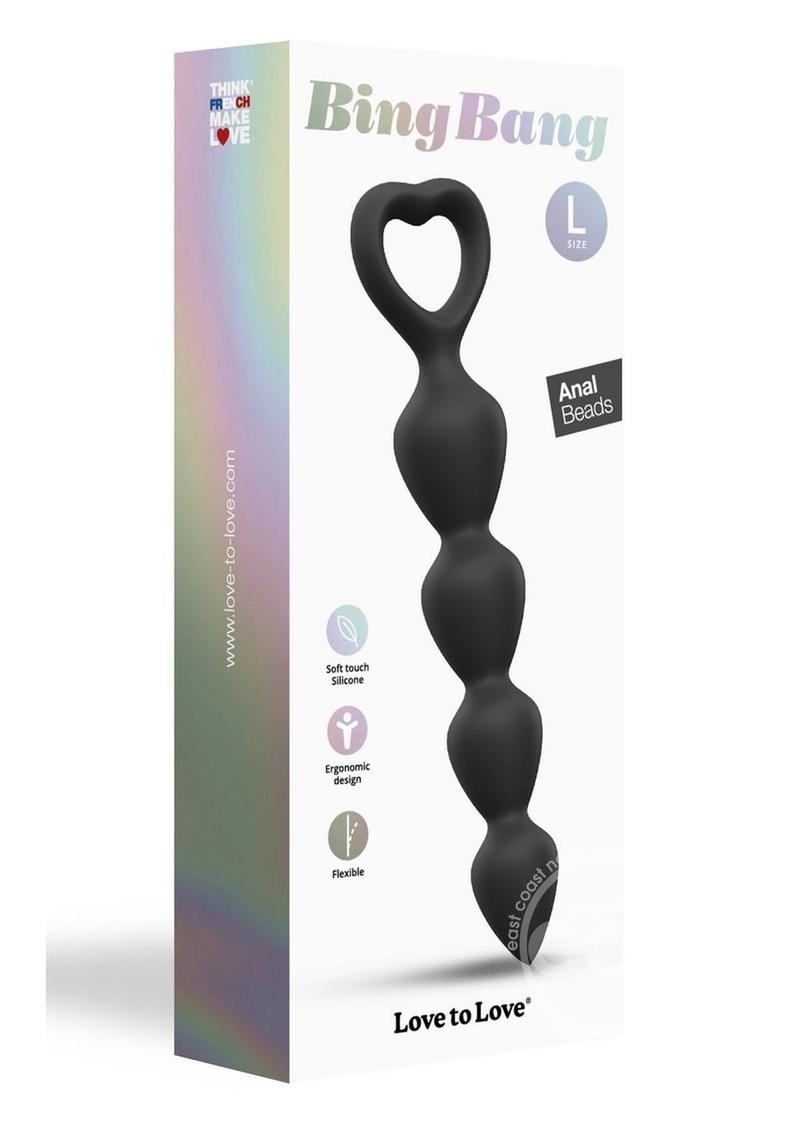 Bing Bang Silicone Anal Beads - Large - Black Onyx