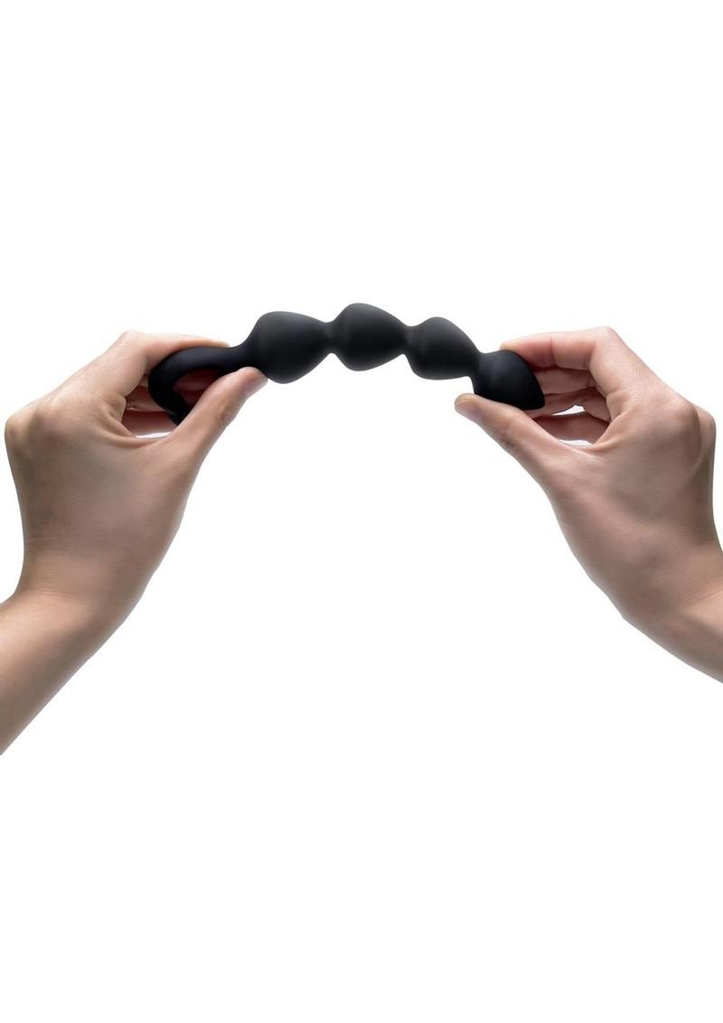 Bing Bang Silicone Anal Beads - Large - Black Onyx