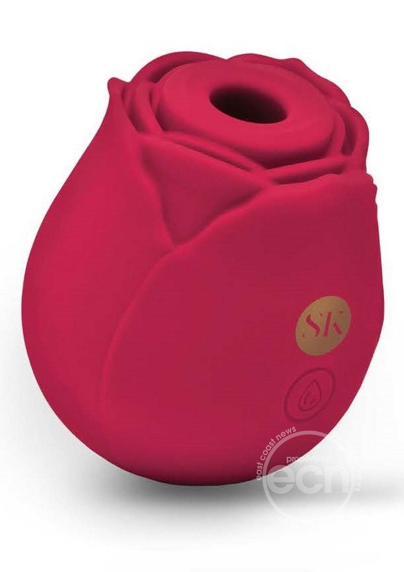 Secret Kisses Rosegasm Air Rechargeable Silicone Clitoral Stimulator - Red