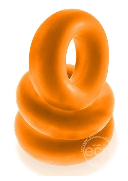 Oxballs Fat Willy Jumbo Cock Ring (3 pack) - Orange