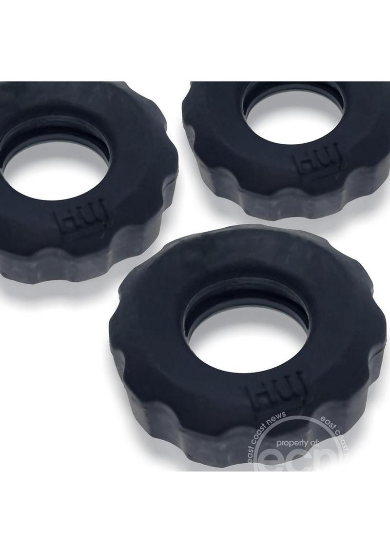 Hunkyjunk HUJ Cockrings (3 Pack) - Tar Ice