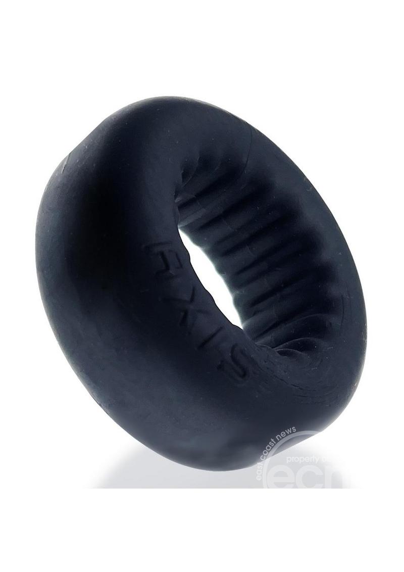 Oxballs Axis Rib Griphold Cockring - Black Ice